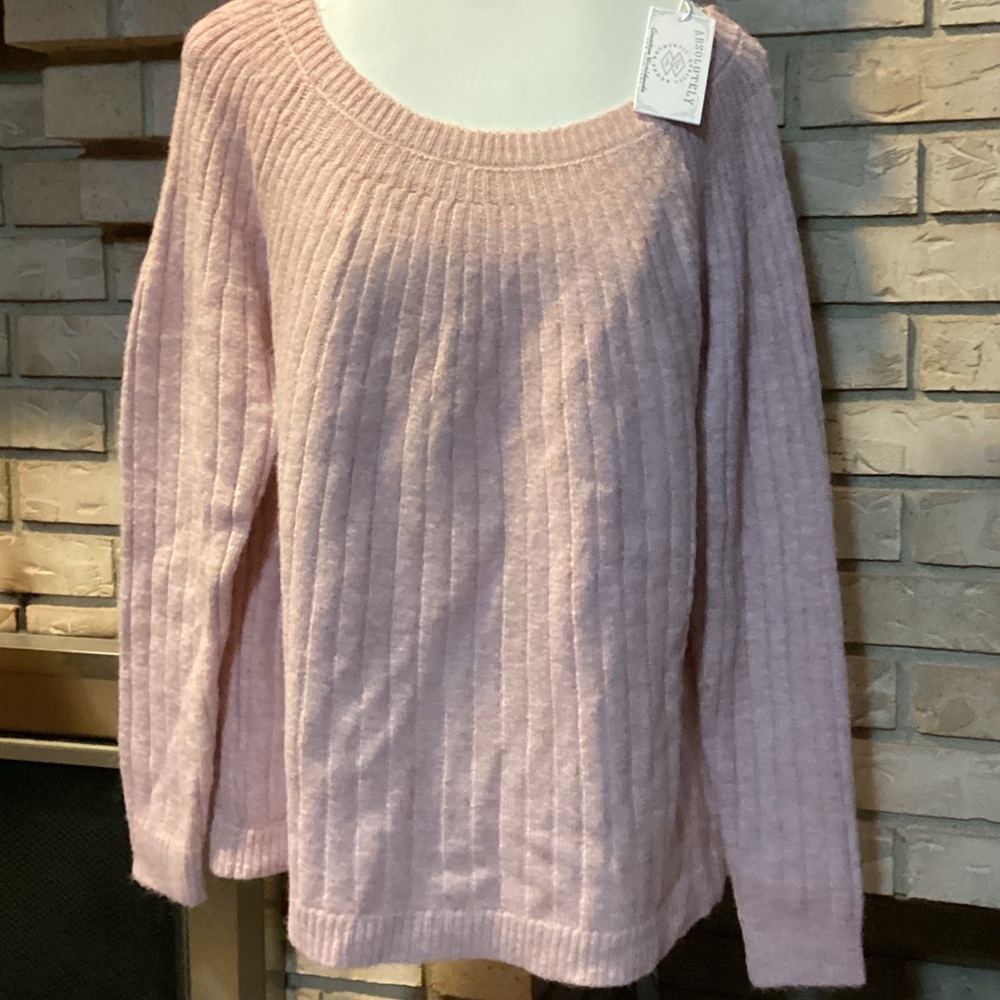 Absolutely Soft Pink Ribbed Sweater